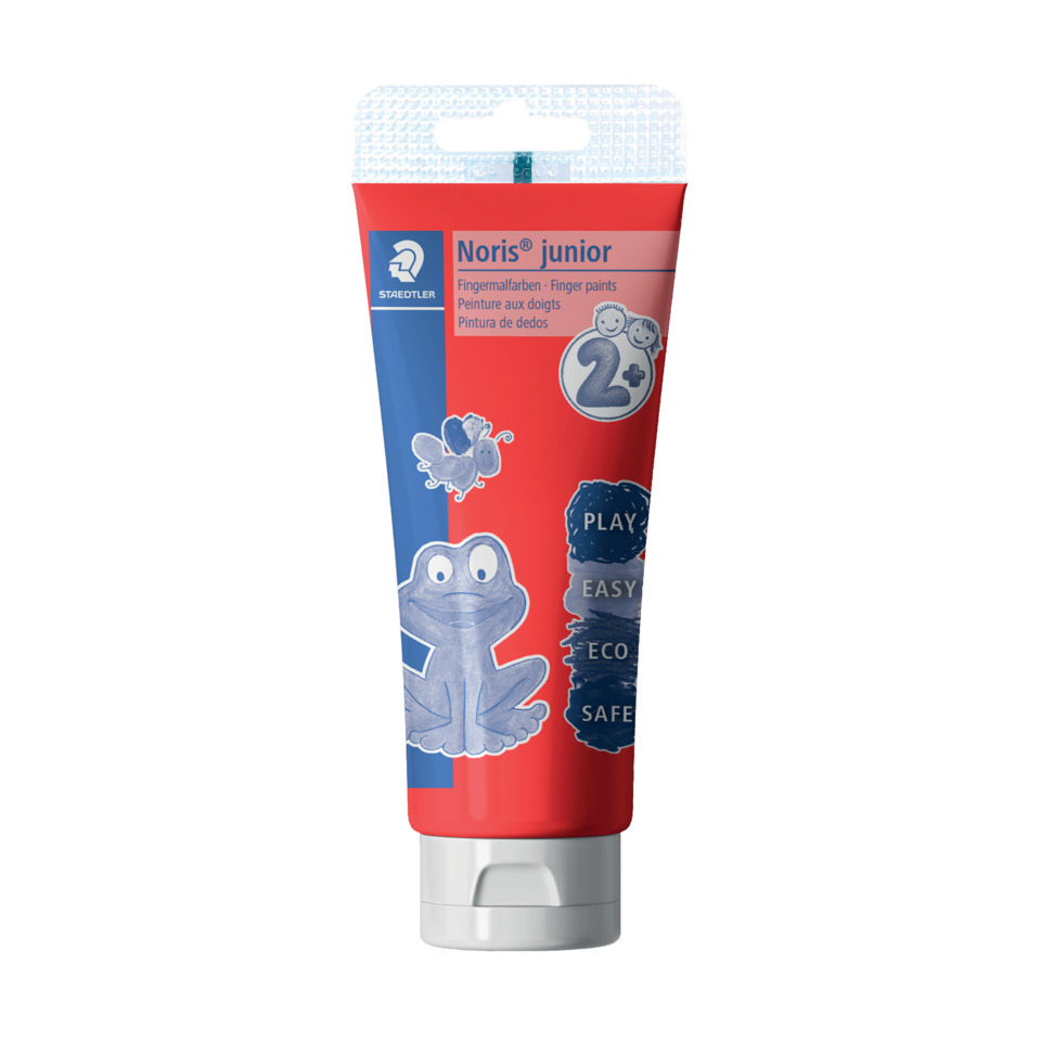 Kinderzahncreme, Zahnpasta, Farbakzent, Frosch-Illustration, Squeeze-Tube