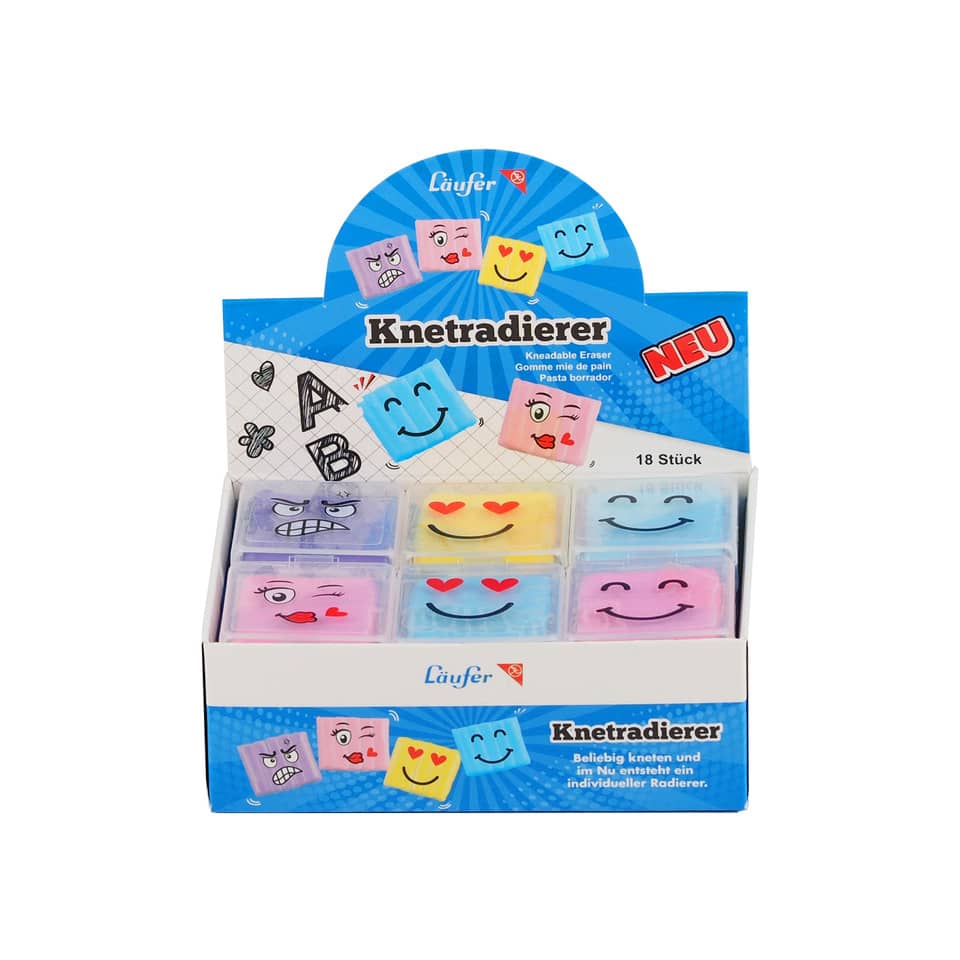 Knetradierer, Radiergummi, Puzzle-Radiergummi, 18 Stück, Dots & Faces