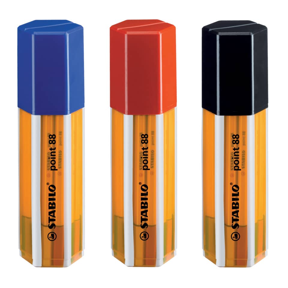 highlighter, marker, stabilo, three-pack, orange cap