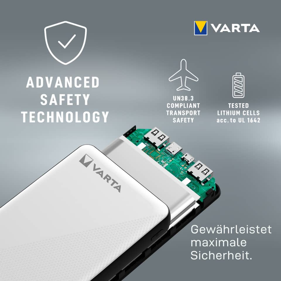 akku, powerbank, wallet, usb-c, varta