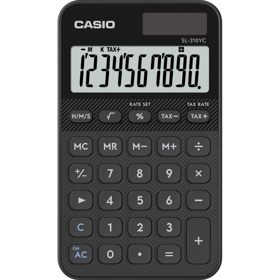 Taschenrechner, Casio, Schwarz, Display, Tastenfeld