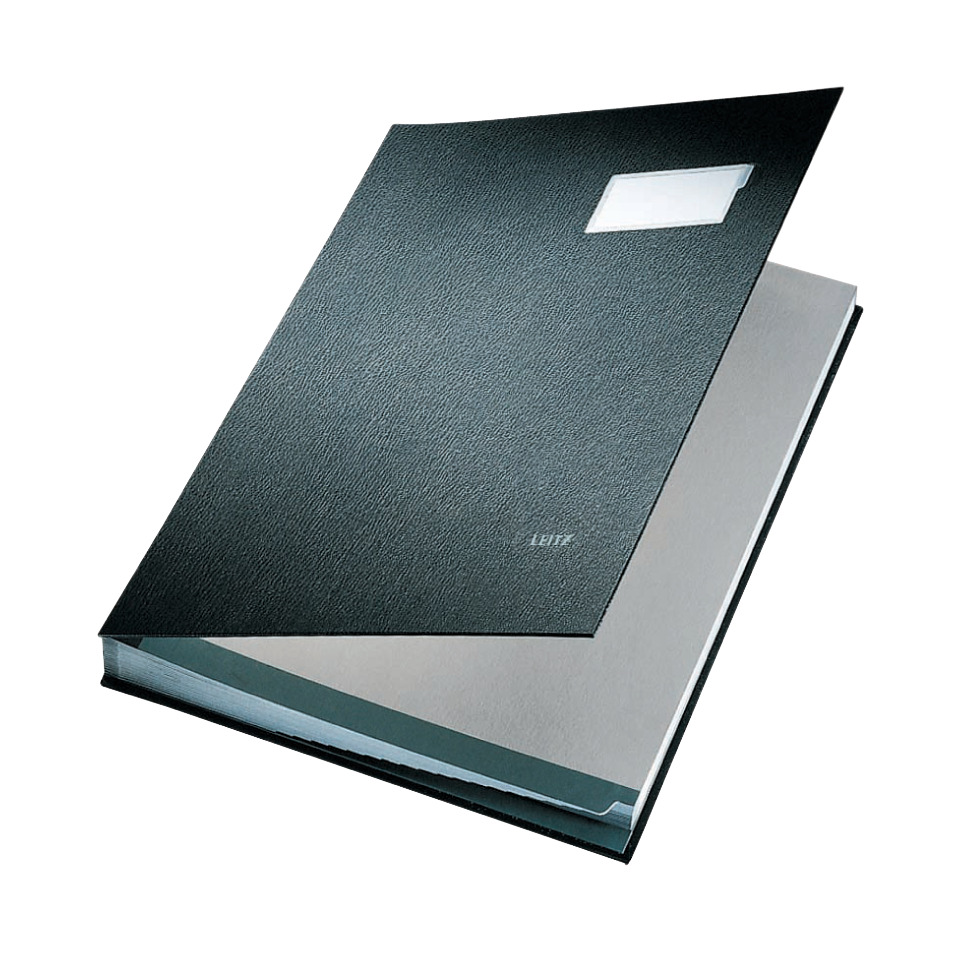 Unterschriftsmappe, 20 Fächer, Überzug PP, schwarz LEITZ 5700-00-95
