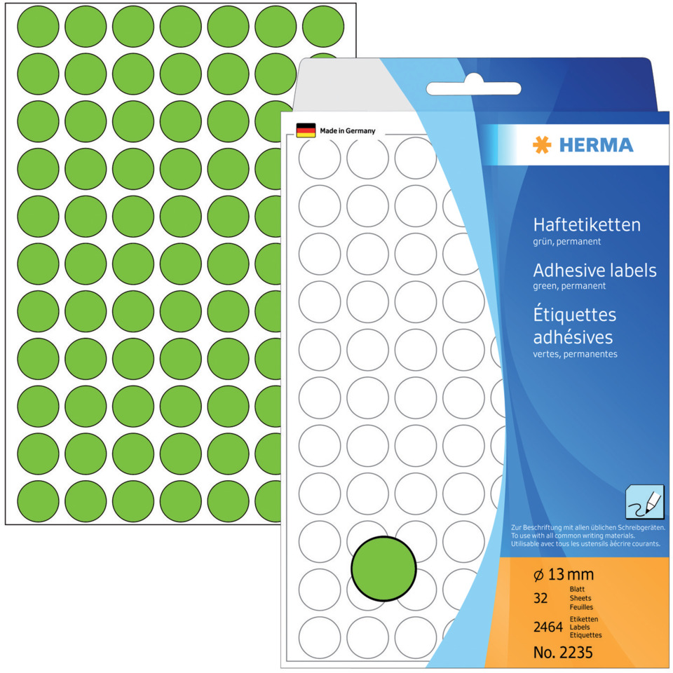 grüne aufkleber, Aufkleber, Punktaufkleber, Etiketten 13 mm, Labels-Blatt