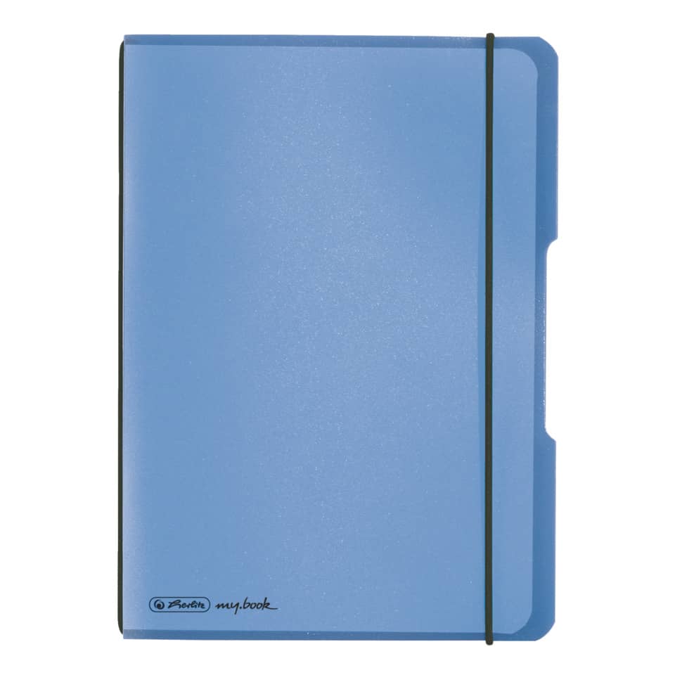 Notizbuch, Notebook, Kunstleder, Gedeckte Blau, Elastischer Gummischnur