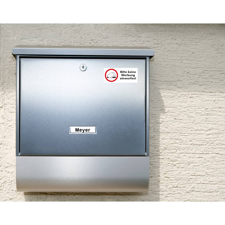 Briefkasten, Postfach, Metall, Grau, Wandmontage