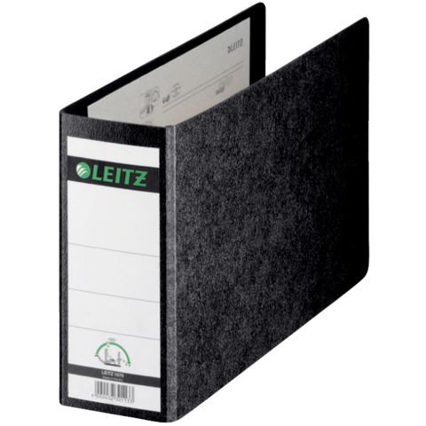 Qualitäts-Ordner 180° Hartpappe, A5 quer, 80mm, schwarz LEITZ 1076-00-00