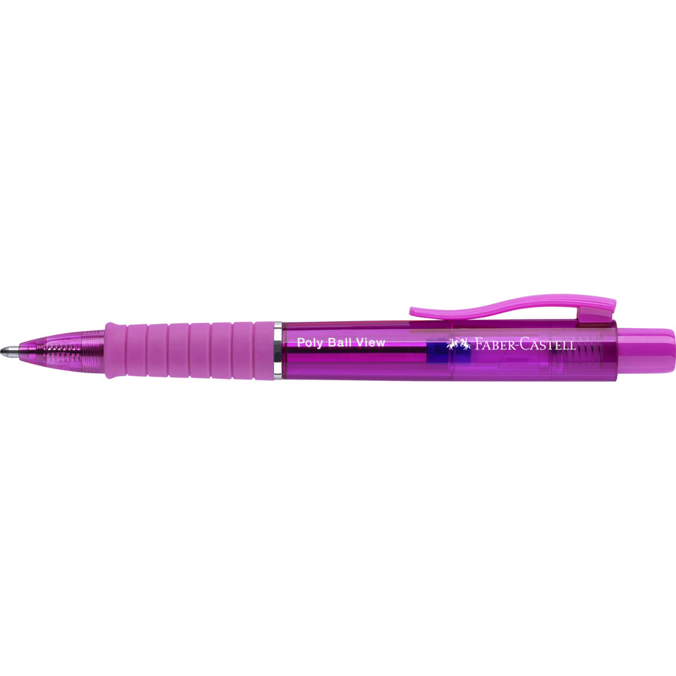 Kugelstift, Tintenstift, Gummigriff, Transparente Hülle, Farbstift