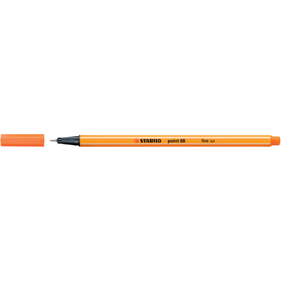 Marker, Fineliner, Orange, Stabilo, Point 88