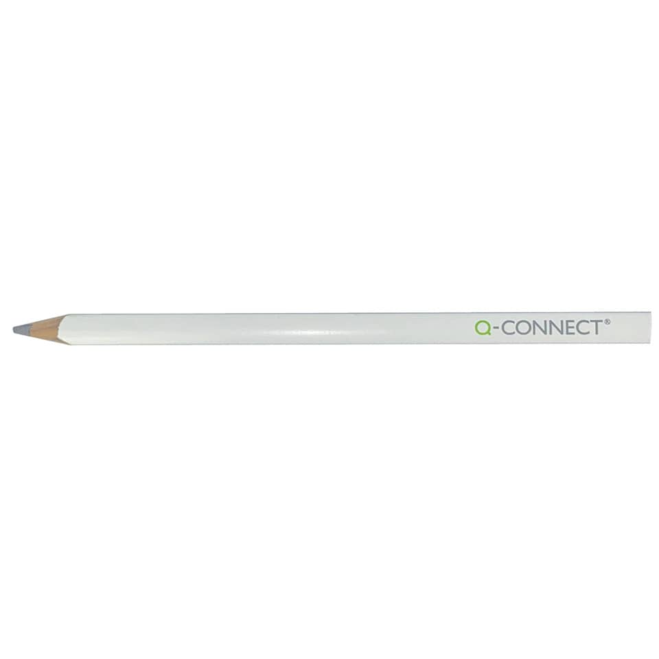 Bleistift, Holzbleistift, weißer Schaft, HB-Bleistift, Q-Connect