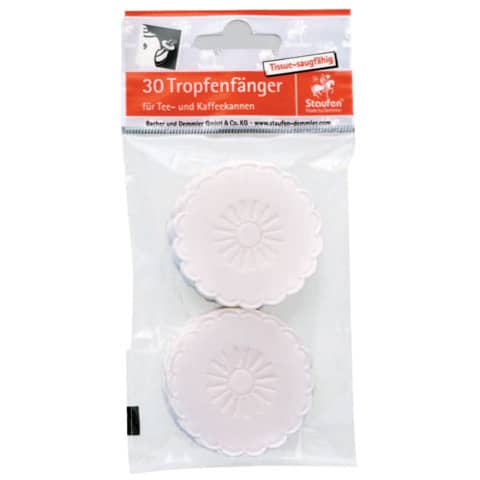 Tropfenfänger, Ø 5 cm, 30 Stück, weiß DEMMLER 8005003025