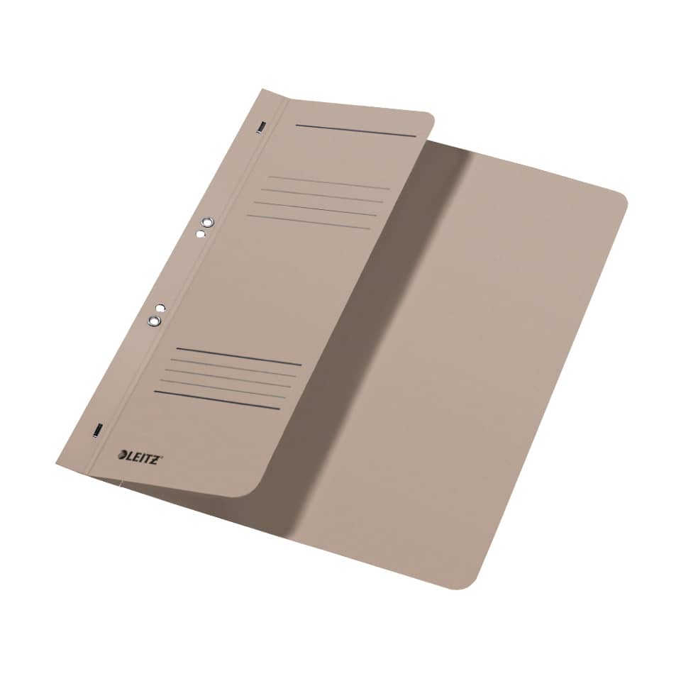 Ösenhefter, 1/2 Vorderdeckel, A4, kfm. Heftung, 250 g/m², Manilakarton, grau LEITZ 3740-00-85