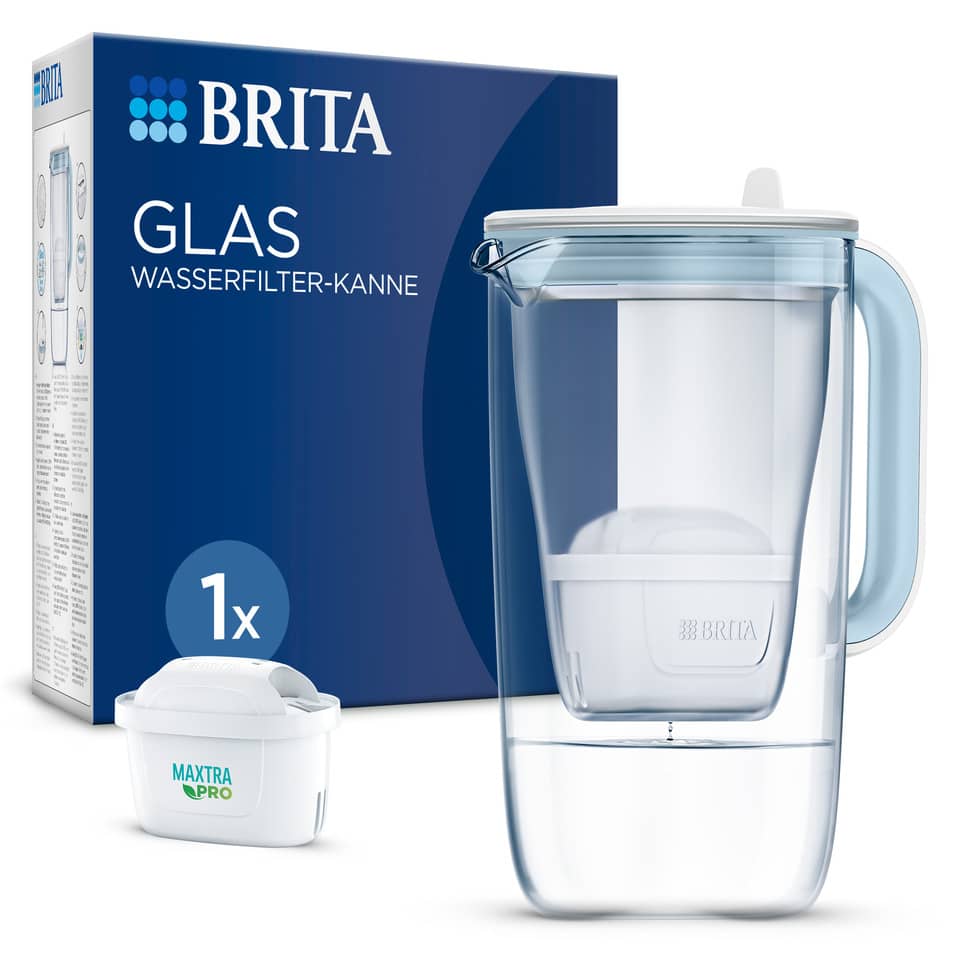 Glas-Wasserfilter, Wasserfilter-Kanne, Kanne, Brilliante Glas, Maxtra kompatibel
