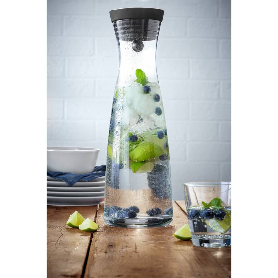 Glaszug, Wasser mit Obst, Karaffe, Zitrus/Obstinfusion, Minze