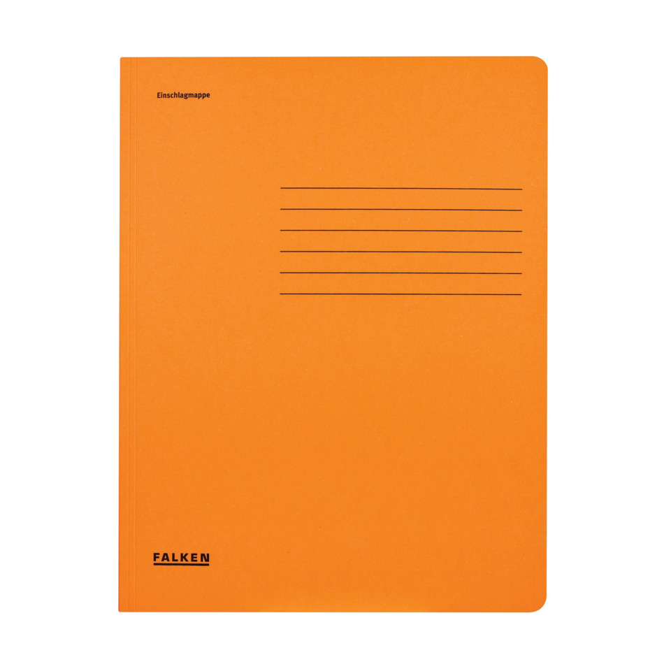 notebook, orange cover, lined notebook, FALKEN brand, pocket notebook