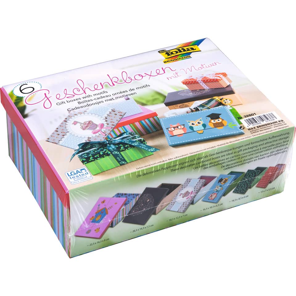 Geschenkbox, Motivkarten, Bändern, Dekorativ, Pappe