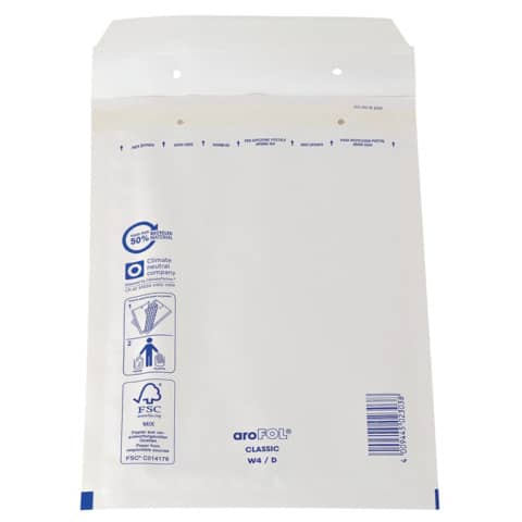 Luftpolstertasche Classic 4/D, 200x275mm, 100 Stück, weiß AROFOL 2FVAF000104