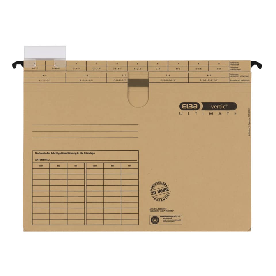 Aktenordner, Ordnerhülle, Kartonverpackung, Kartonumschlag, Etikettenreiter