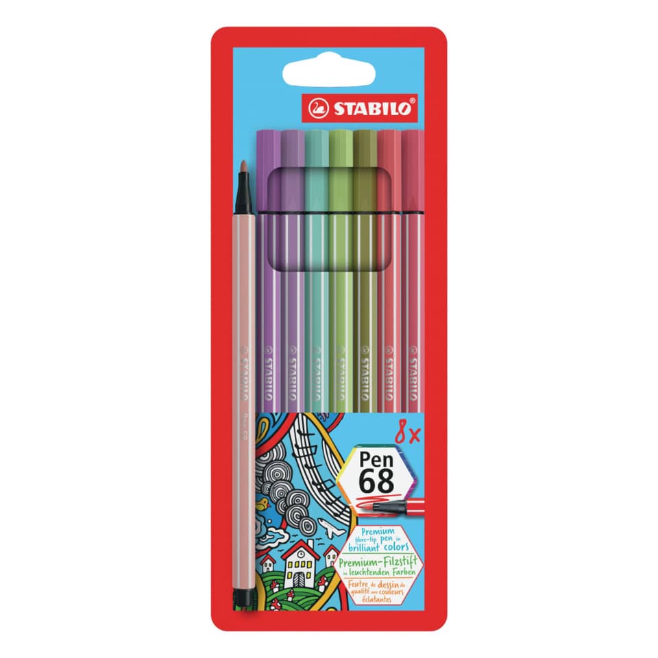 stabilo stifte, buntstifte set, farbpen set, 8 stifte, verpackung