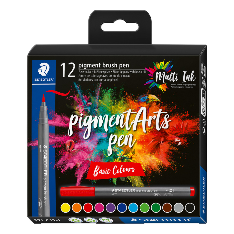 Pigmentstift, Pigmentpinsel, Kunstbedarf, Farbset, Tintenstift