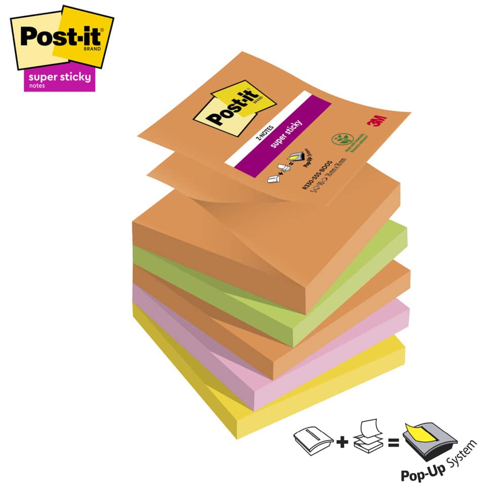 Post-it Notizblöcke, Notizblöcke, Post-it, Schwammig farbig, Papierblock set