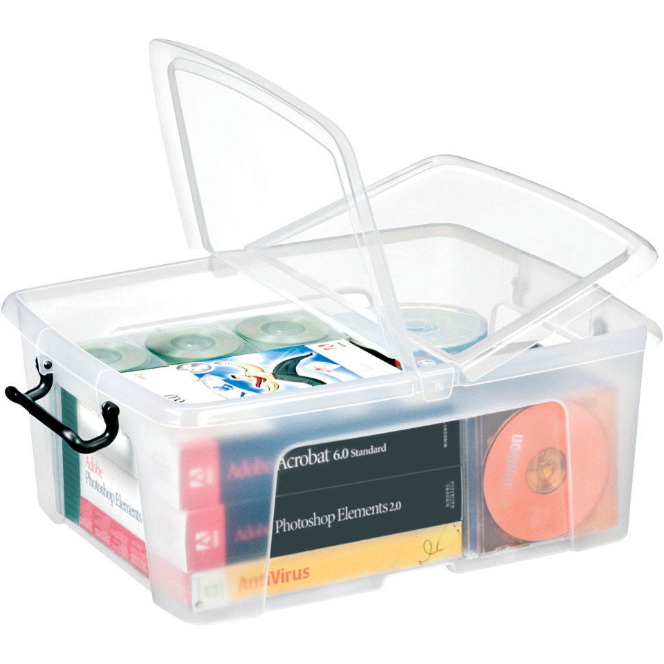 Schachtel, Software-Box, CD/DVD, Box mit Softwareteilen, Klarsichtbox