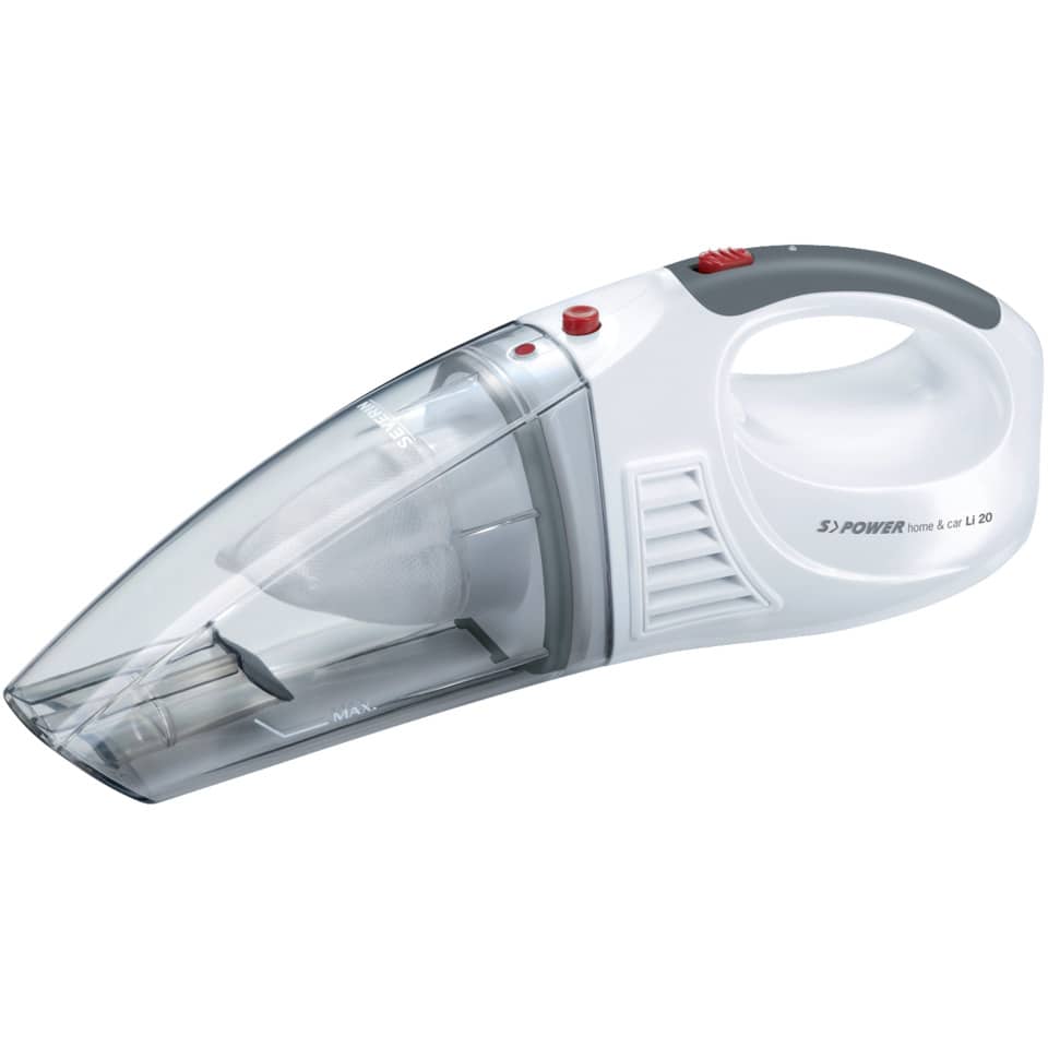 Handheld vacuum, Car vacuum, Dust container, Cordless, White/gray