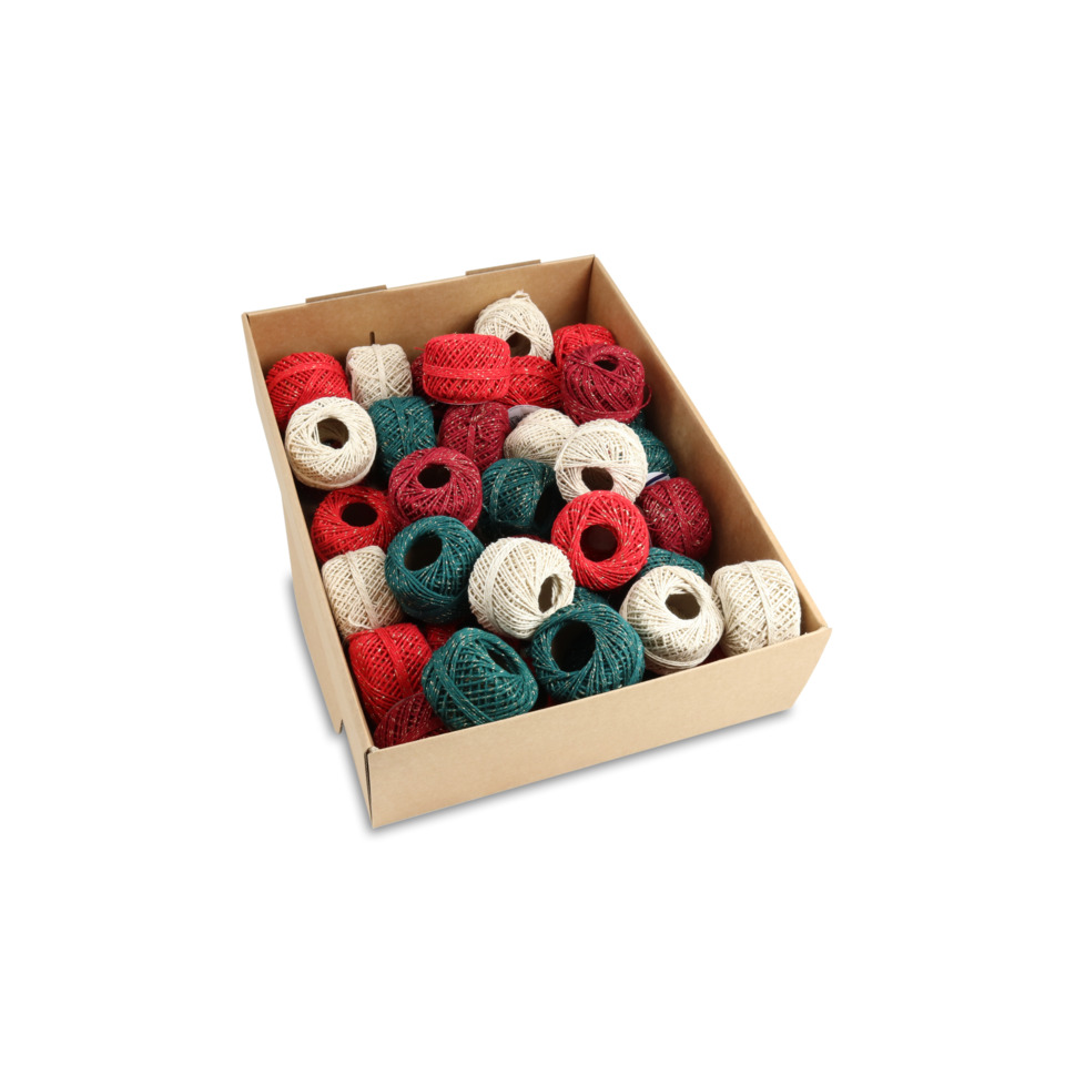 Kordelringbox, Garnkugeln, Fadenkugeln, Stoffband, Deko-Garne