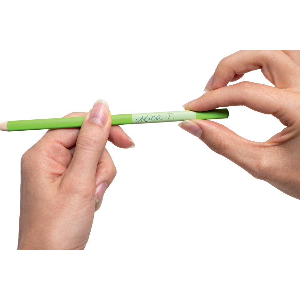 bunter bleistift, grüner bleistift, minischrift, handschrift, pencil cap