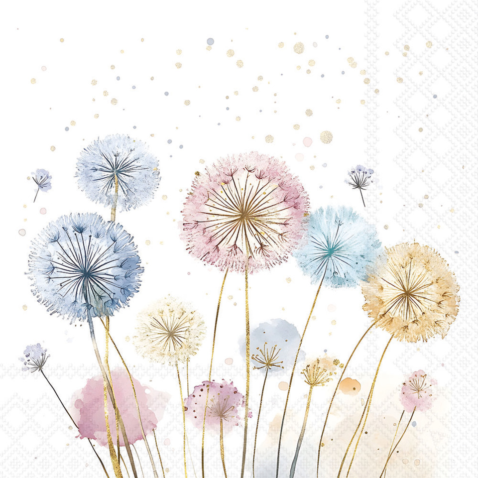Wandblume, Dalosse, Blumenillustration, Pastellfarben, Dandelion-Print