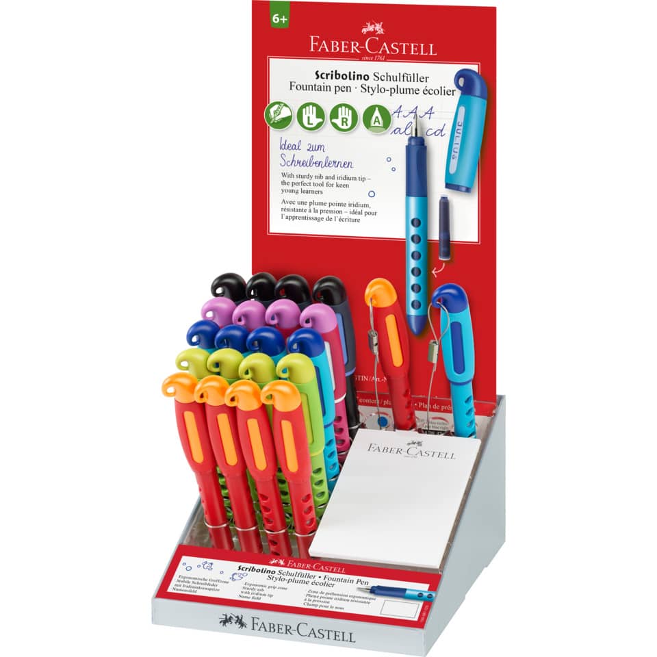 Füllfederhalter Patrone Scribolino sortiert   POS-Dspl. FABER CASTELL 149813