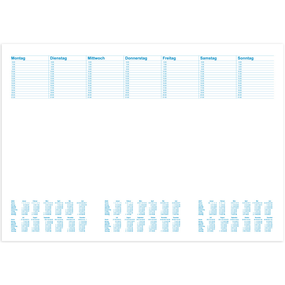 kalender, monatlicher kalender, zeitgitter, blaue linien, wochen tage