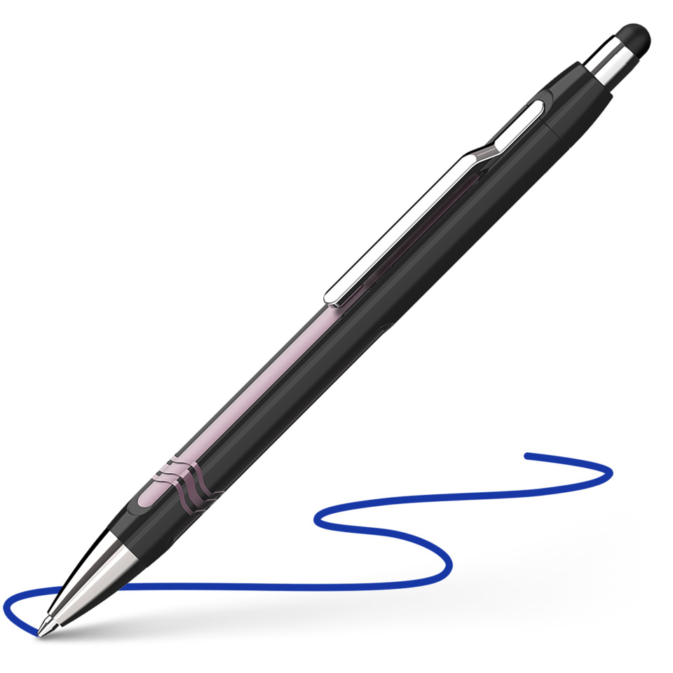 Kugelschreiber, Ballpoint, Schwarz, Metallclip, Drehkugelschreiber