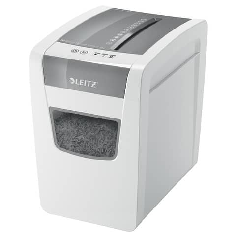 Aktenvernichter IQ Slim Home Office, Partikelschnitt P4, 10 Blatt, weiß LEITZ 8001-00-00