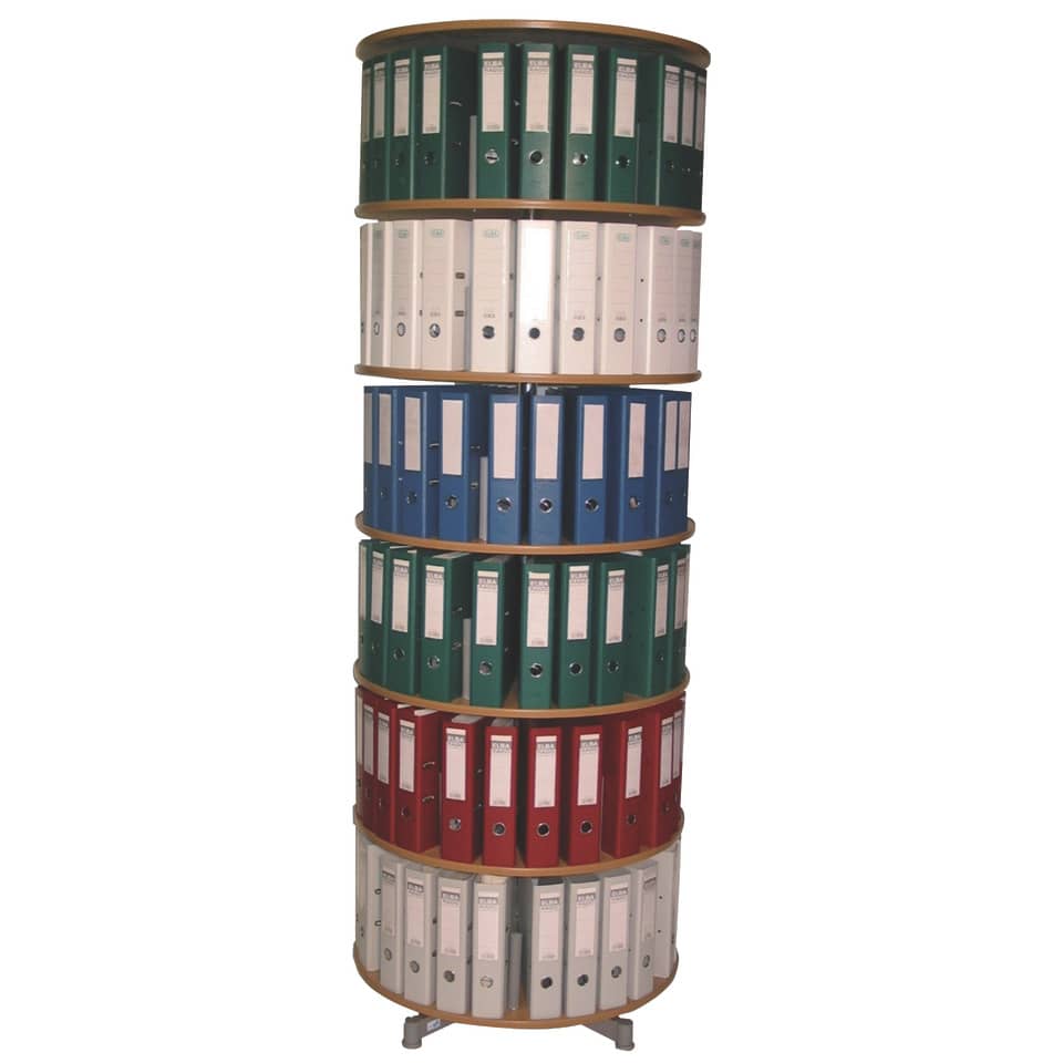 Ordner-Drehsäule, 6 Etagen, Ø810mm, buche REEF RE081BB6