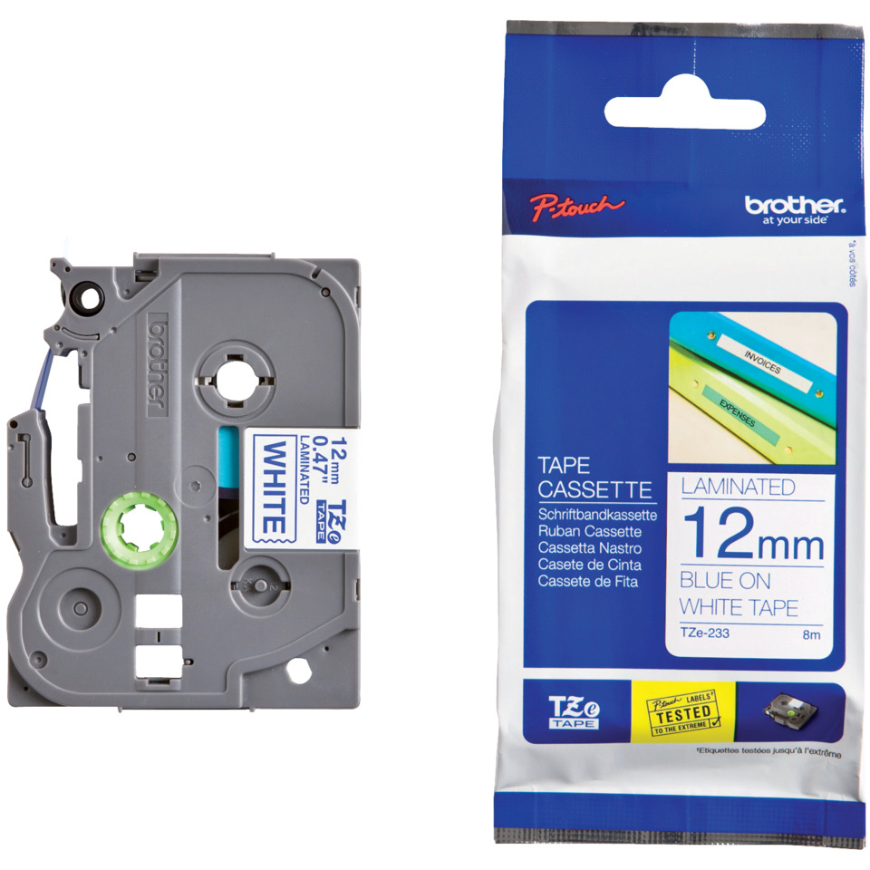 Tape, Tape Kassette?, Laminat, Weißes Band, 12mm