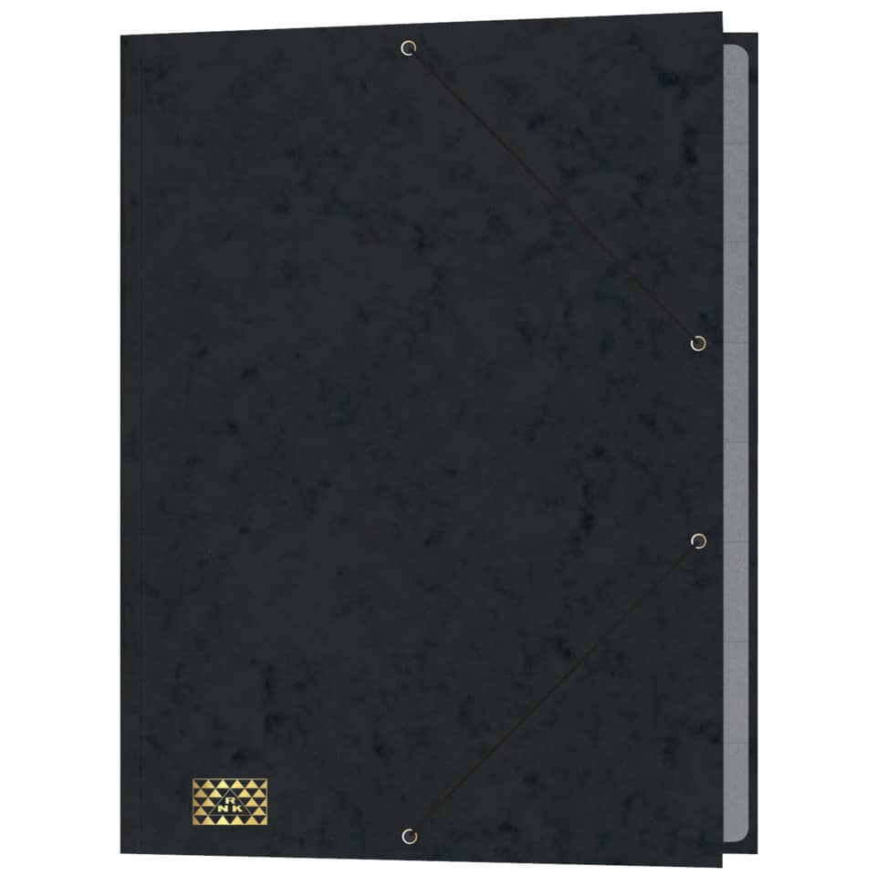 portfolioordner, schwarze marmoroptik, ringordner, ordner mit ringmechanik, dekorativer eckenstempel
