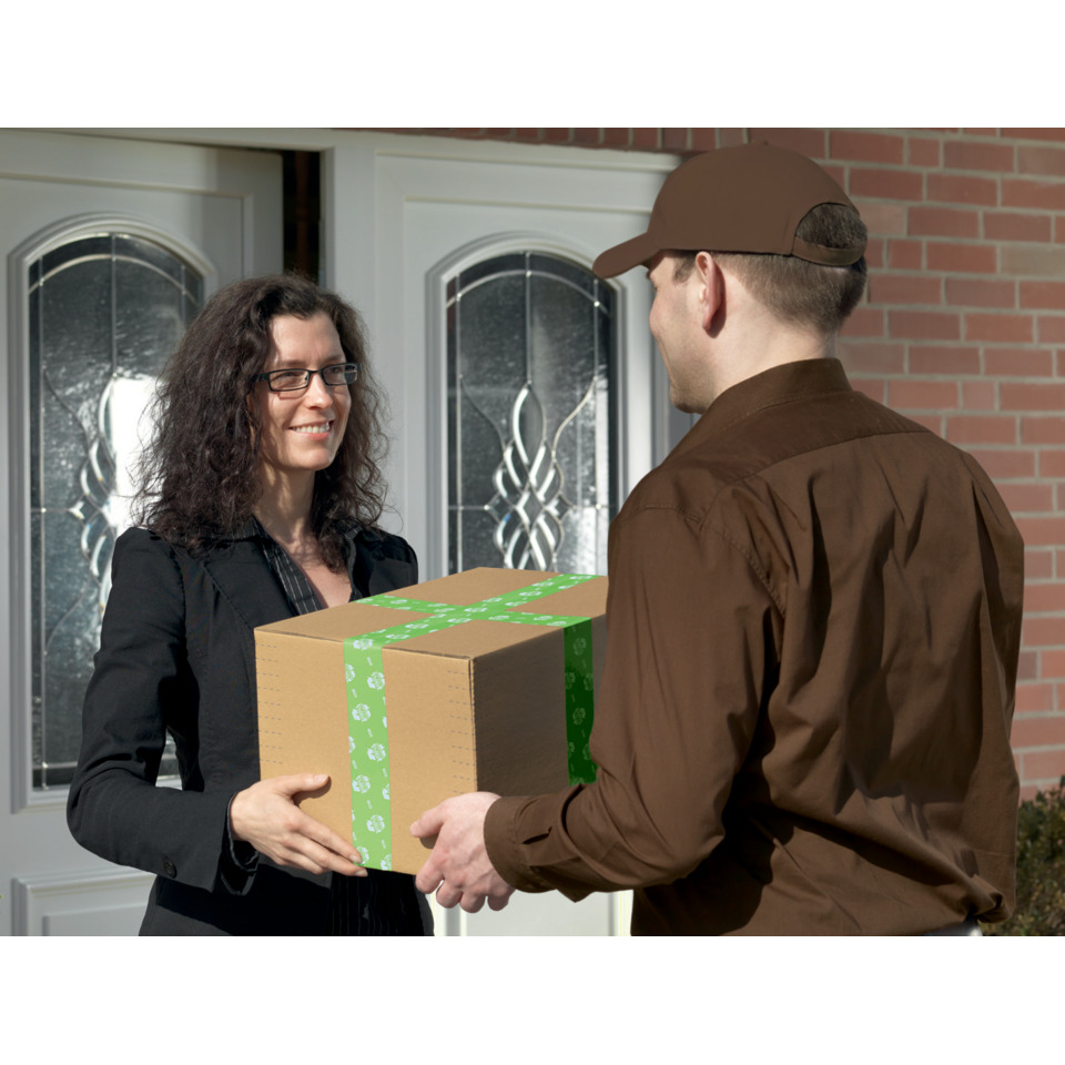 paket, zustellung, kartonbox, lieferung, paketübergabe