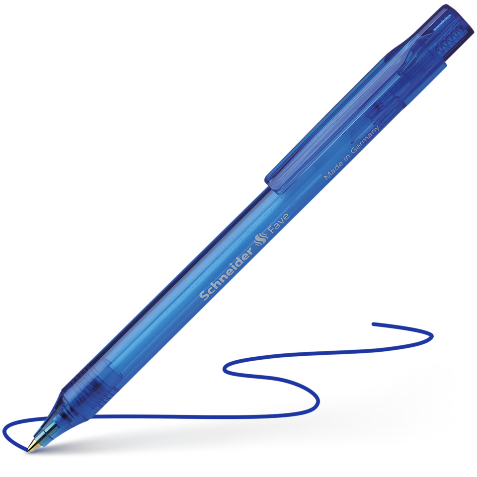 Kugelschreiber, Kugelschreiber blau, Transparenter Kunststoff, Gelschreiber, Made in Germany