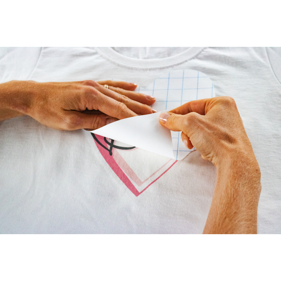 T-Shirt, Herz-Design, Aufkleberfolie, Papieraufkleber, Druckvorrichtung