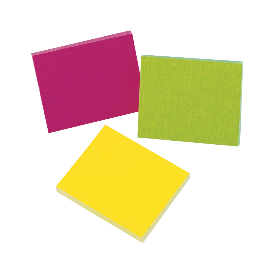 post-it, sticky notes, neon color, colored blocks, square pads