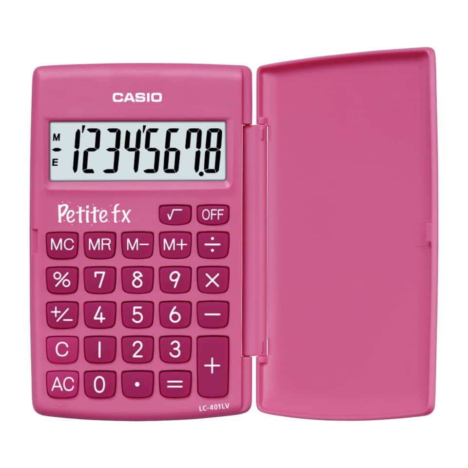 Taschenrechner, Casio, Mini-Calc, Pink, Klapprechner