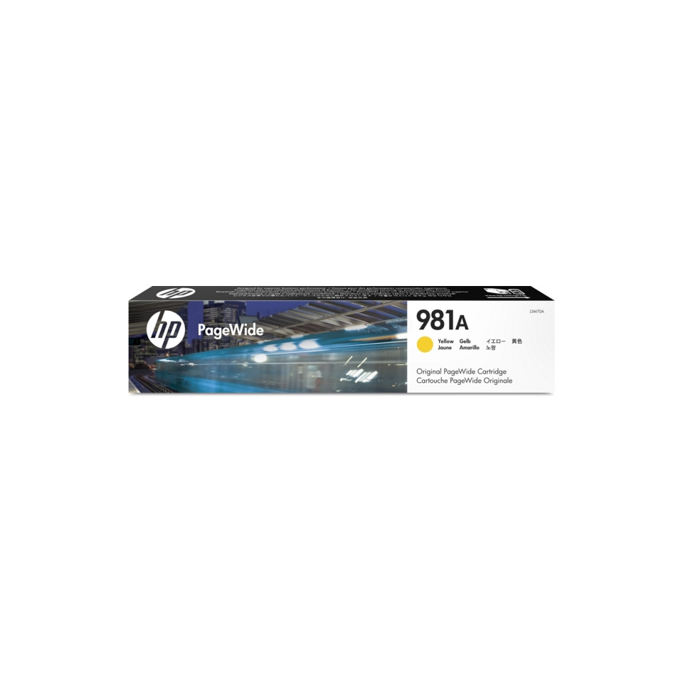 Seitenbreite-Tinte, HP, 981A, Gelb, Tintenpatrone