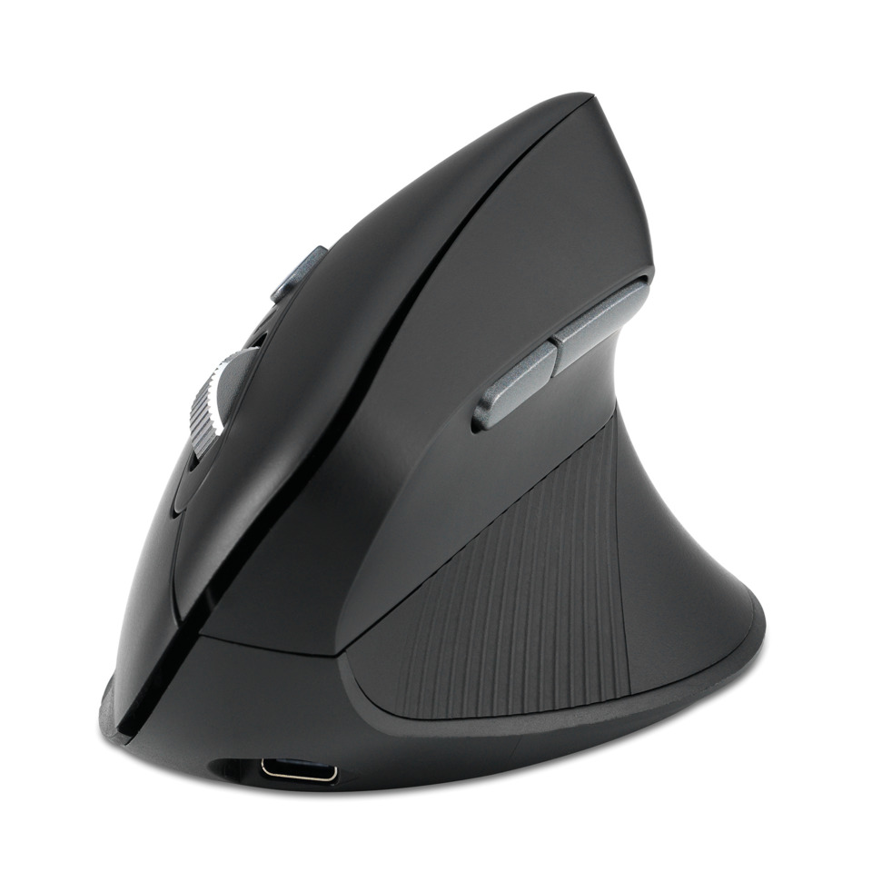 ergonomischer Mauszeiger, drahtlose Maus, USB-C Anschluss, schwarz, Kabelgebunden?