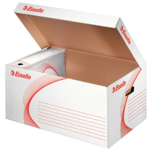 Archivcontainer mit Klappdeckel, A4, Wellpappe, weiß ESSELTE 128900