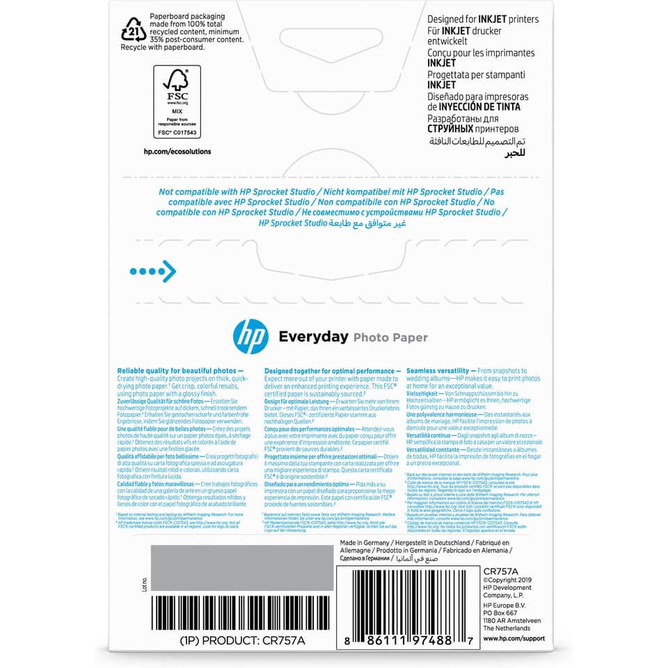 Druckerpapier, Alltagspapier, HP, CR757A, Verpackung
