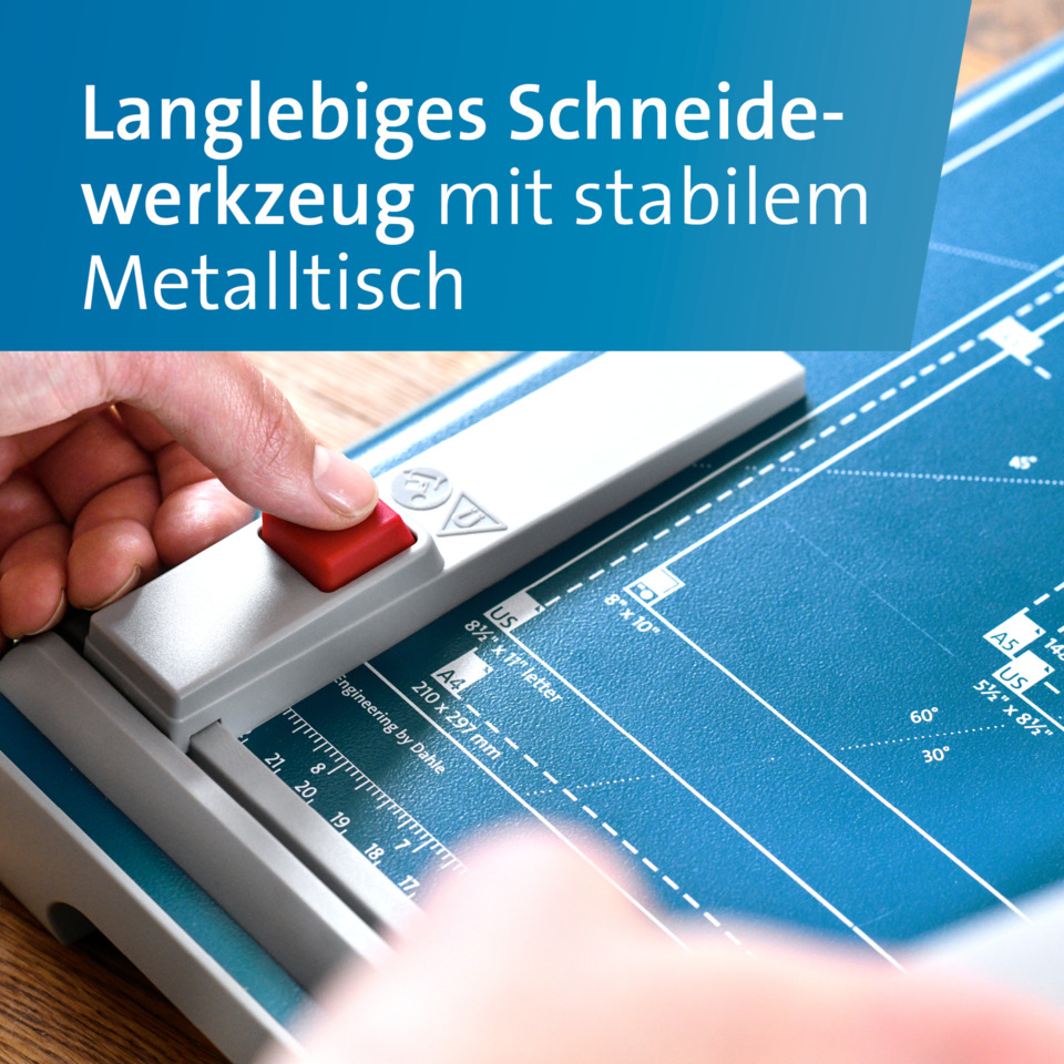 Papierschneidemaschine, Schneidewerkzeug, Metalltisch, Lineal, Kantenkante
