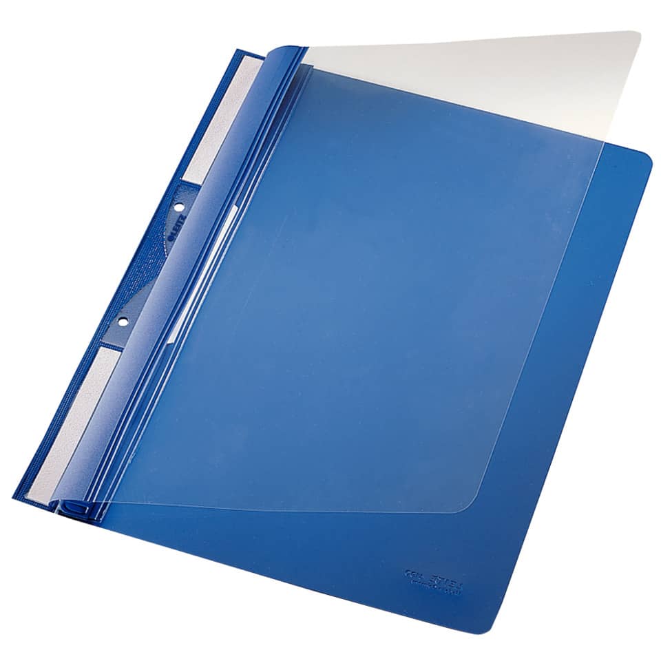 Ordner, Klebebinder, Kunststoff, Blau, Glasfreie Beschichtung