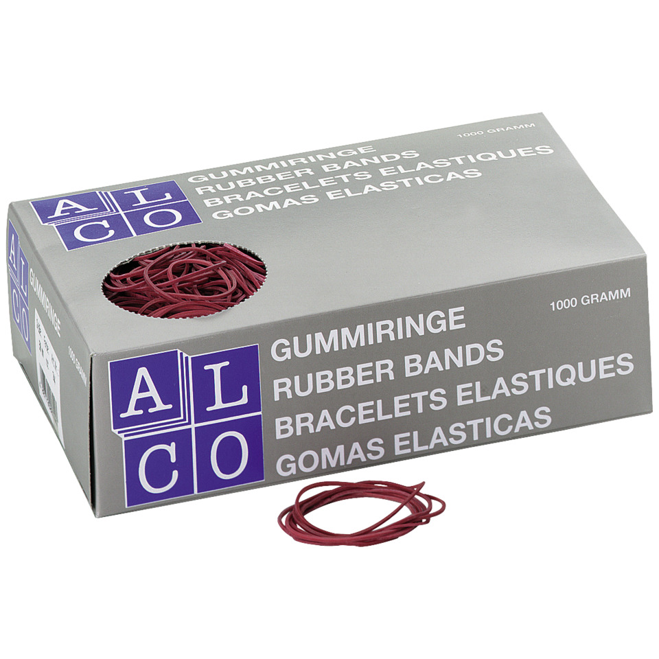 Gummiringe, Gummibänder, Rubber bands, elastische Gummis, Box mit Gummis