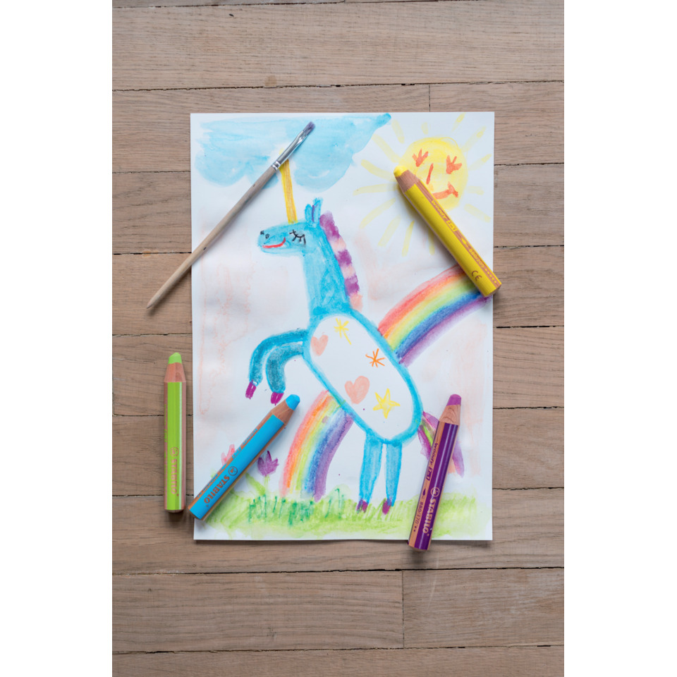 Kinderzeichnung, Drachen, Regenbogen, Kunstwerk, Farbstifte