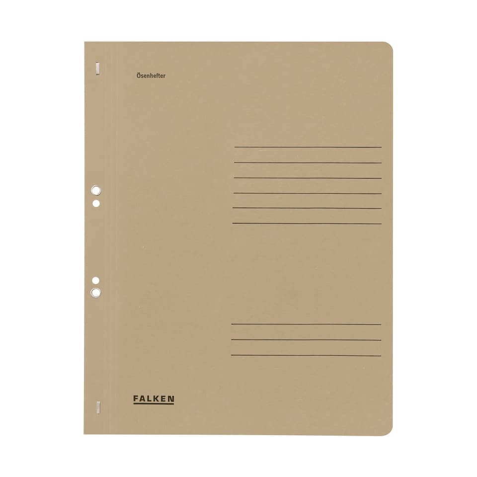 notebook, perforated, three-ring binder, brown, FALKEN